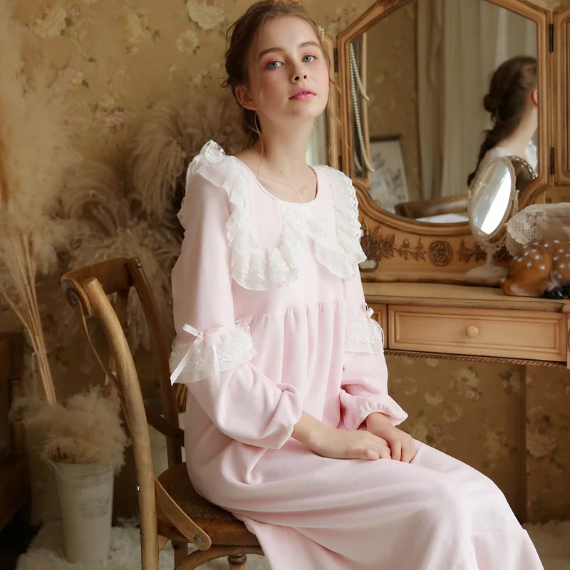 Осенне зимняя Милая Пижама принцессы для беременных кружевное женское