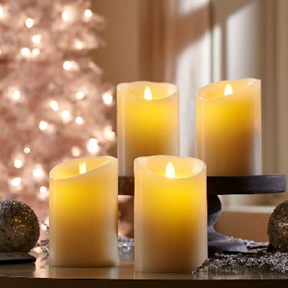 Ksperway беспламенный движущийся фитиль столб Светодиодная свеча 3 5 "* 7"|candle