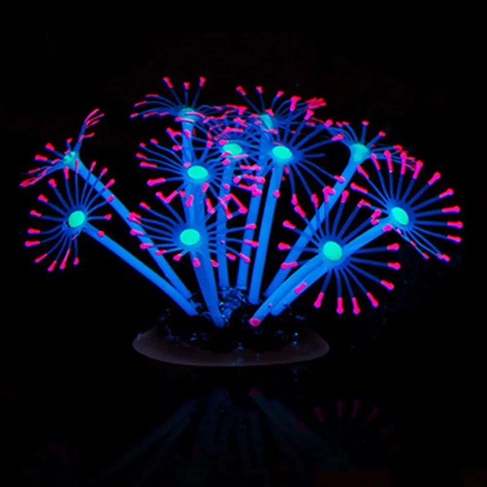 Силиконовые светящиеся Искусственные коралловые растения украшение для