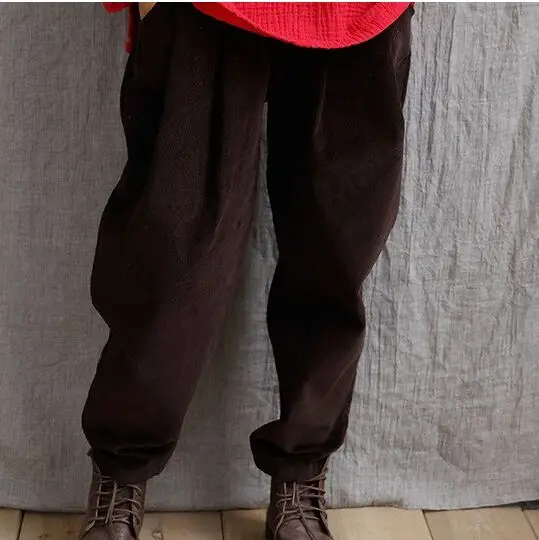 2016 зимние женские штаны осенние и модные повседневные свободные вельветовые