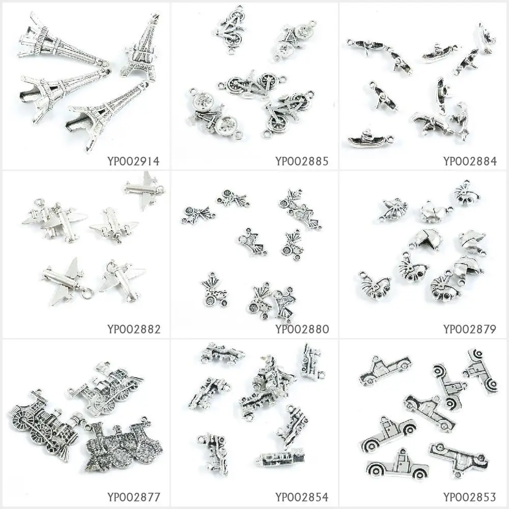 Античные посеребренные Подвески для изготовления украшений грузовик автомобиль