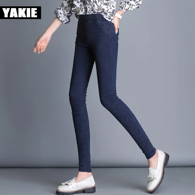 Стиль 2017 Летние повседневные женские джинсы размера плюс узкие Стрейчевые