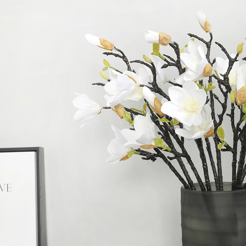 3d печать Классическая маленькая Магнолия цветы в горшках стол Искусственные