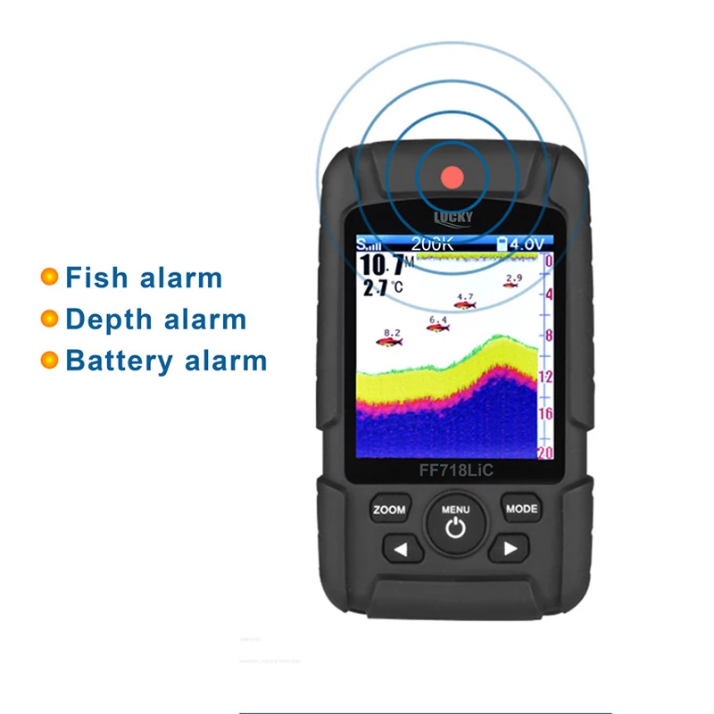 Горячая продажа LUCKY FF718LiCD T Портативный проводной Двухчастотный Эхолот Сонара 2.8