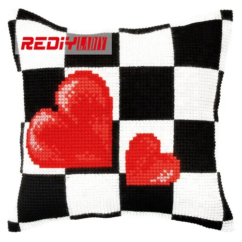 REDIY LADIY Cross подушка для игл Обложка Домашняя Декоративная Подушка Чехол модные массивные наборы крестиков Красная любовь диван подушка подушки - Цвет: CX0652