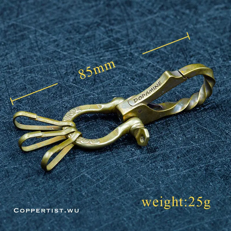 Coppertist. wu спиральный декоративный брелок античный ремесло брелки для ключей Lobster Calsp Поворотная коготь цепь автомобильный брелок латунный металлический брелок - Цвет: Type 3