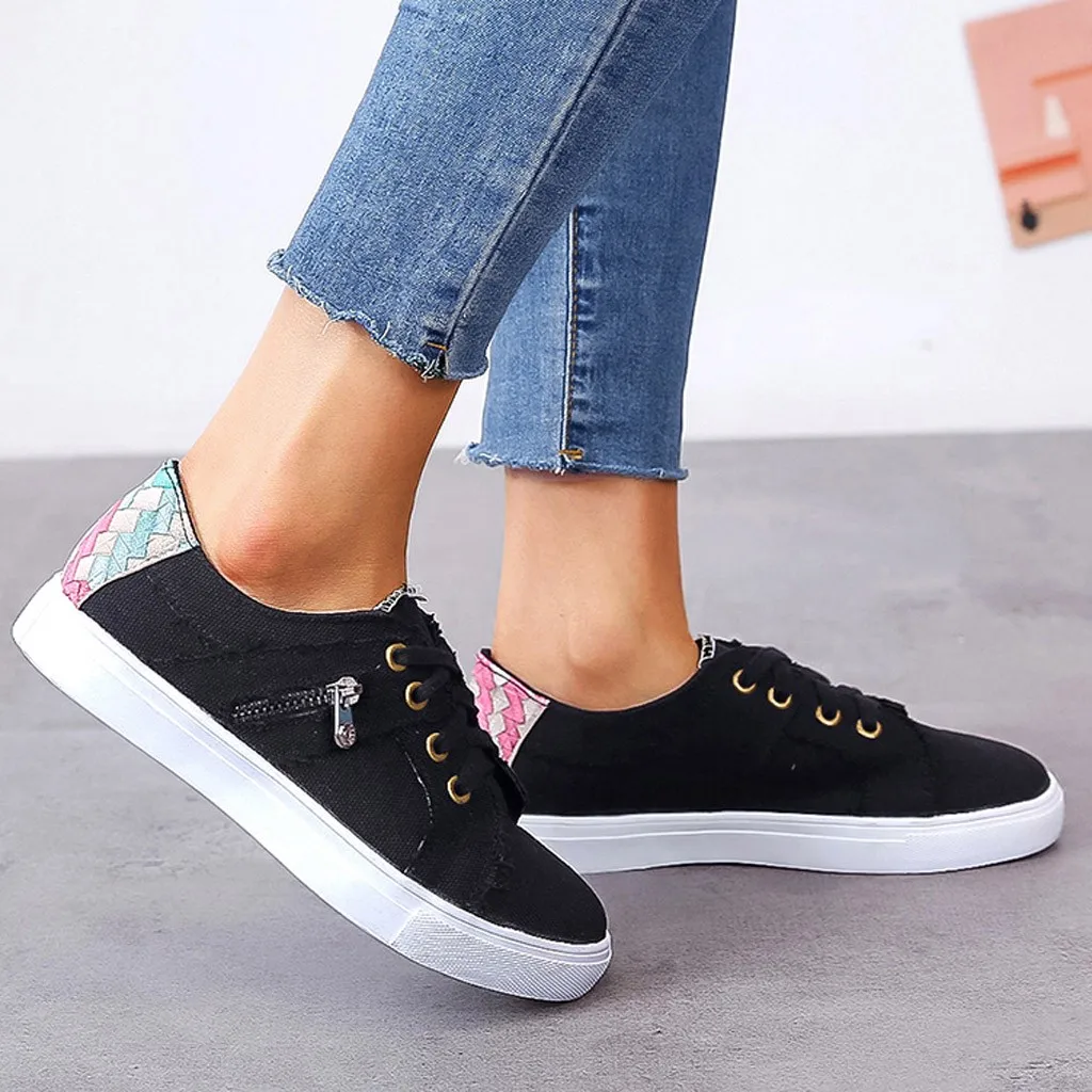 SAGACE/Новинка 2019 года женская парусиновая обувь Летняя Повседневная однотонная