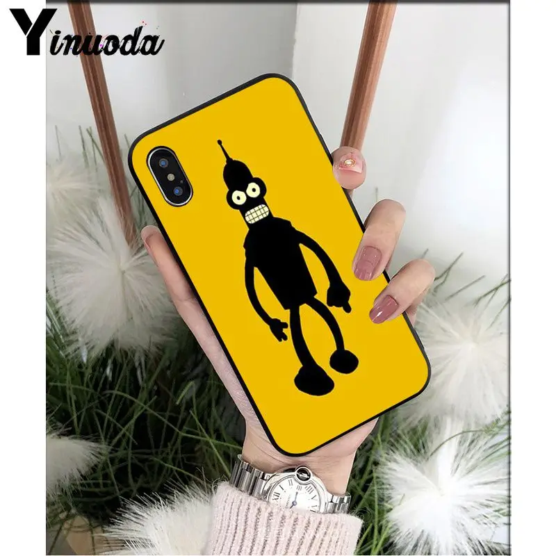 Yinuoda Futurama Bender ТПУ Мягкий силиконовый чехол для телефона чехол для Apple iPhone 8 7 6 6S Plus X XS MAX 5 5S SE XR Чехол для мобильного телефона s