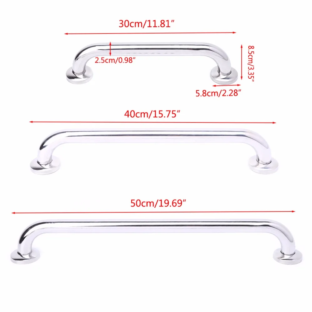 Поручни из нержавеющей стали для ванной комнаты 30/40/50 см|silver color|silver silversilver handle |