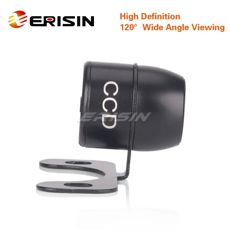 Erisin ES580 18 мм Мини 120 просмотр цветной CCD Автомобильная камера заднего вида Направляющая линия