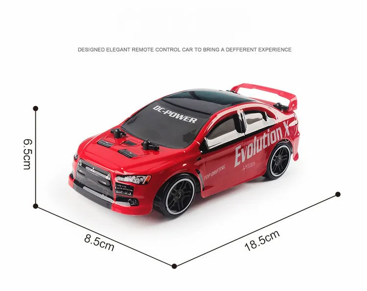Тепло 2,4 г Rc автомобиль дрейф скорость автомобиль Эволюция 4 канала дистанционного управления гоночный автомобиль 30 км/ч высокая скорость четырехколесный привод дрейф гоночный