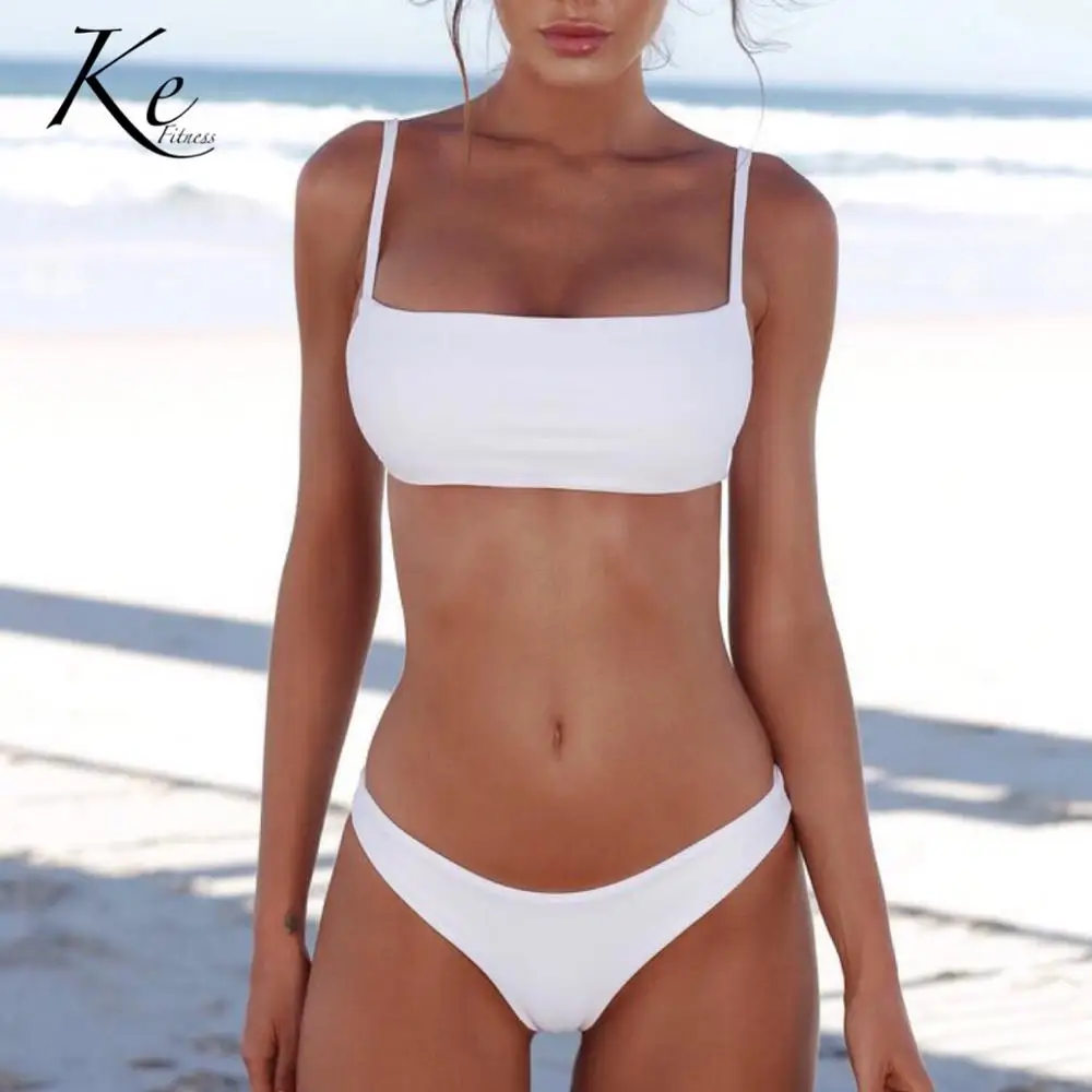 KE купальный костюм для женщин бикини 2019 2 шт. летние swimingwear Купальник новая