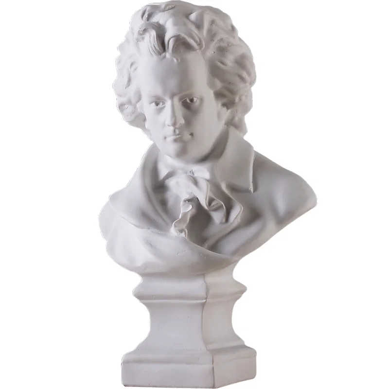 Beethoven головные портреты обхват груди мини Гипсовая статуя скульптуры из смолы