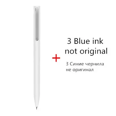 with 3 Refill blue Xiao mi jia Sign Pen 9,5 мм ручка для подписи PREMEC гладкая швейцарская сменная ручка mi Kuni японская черная ручка mi для офиса и дома - Цвет: with 3 Refill blue