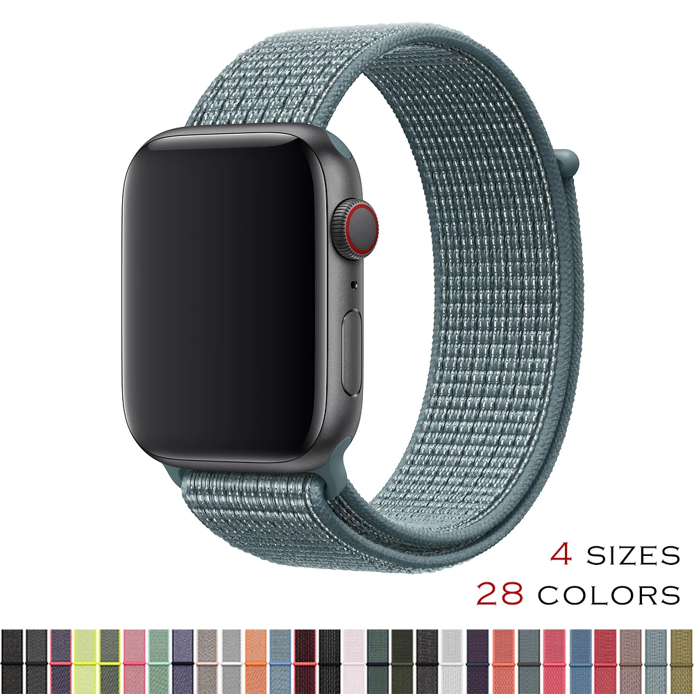 Спортивная петля URVOI для apple watch series 5 4 3 2 1 ремешок для iWatch band для NIKE+ двухслойный светоотражающий крючок и петля