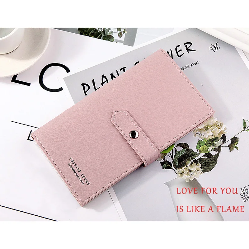 

Hot Selling Women Zipper Buckle Wallet Multi-card Hand Holding Purse Credit Card Holder Organizer -B5