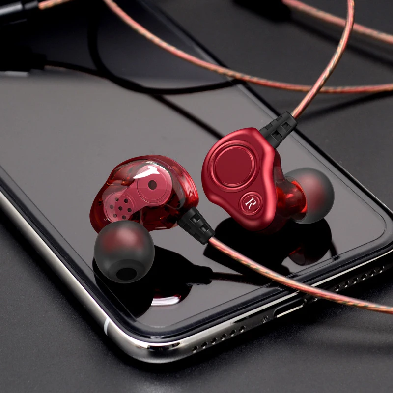 Новинка HIFI наушники 3D стерео двойной драйвер DJ музыка Проводная гарнитура 3 5 мм