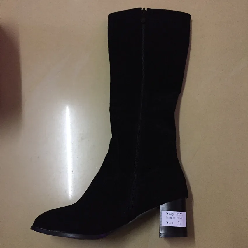 Демисезонный Для женщин сапоги до колена Женская обувь на высоком каблуке