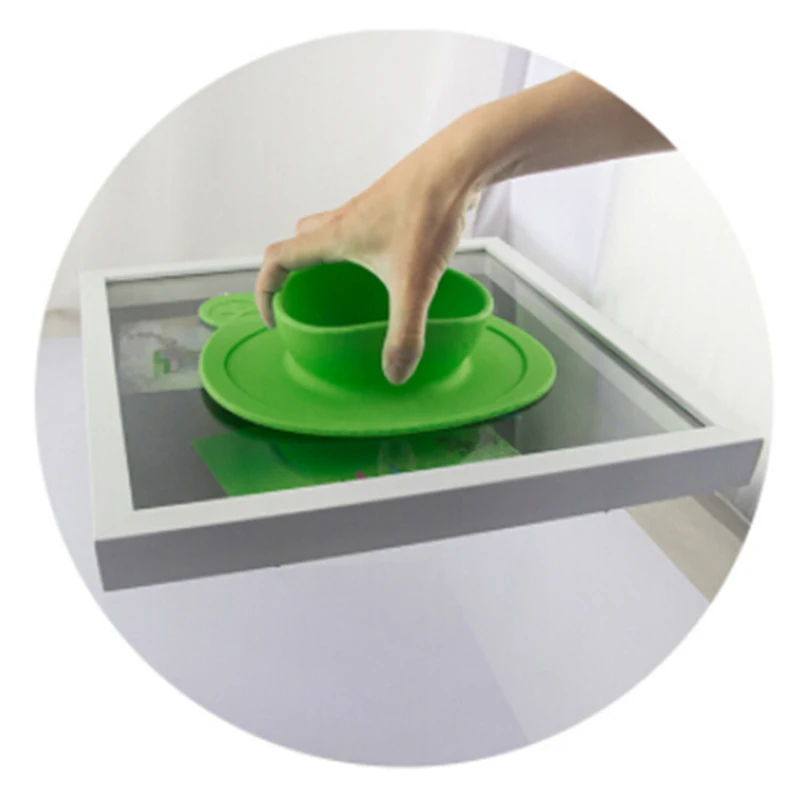 Kids Children Plate 100% Silicone Dishes Bowl With Suction Cup Feeding Food Tray For Baby Toddler | Мать и ребенок