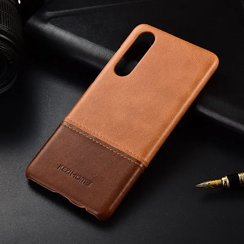 khaki Чехол для Xiaomi Mi 9 KEZiHOME роскошный хит цвет натуральная кожа твердая задняя крышка Капа для Xiaomi Mi 9 чехол для телефона s - Цвет: khaki