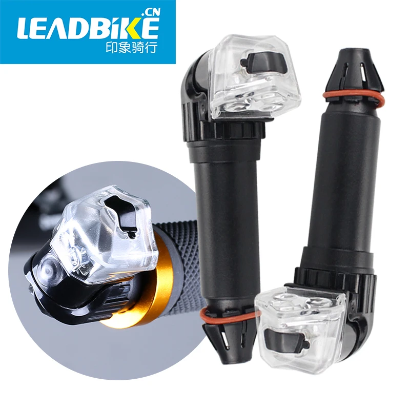 

LEADBIKE Bicycle Handlebar Led Lights Bike Handlebar End Plug LED Light Grips Safe Flashlight Cycling Waterproof Warning Lamp
