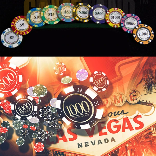 New quality Chip Box 14g Clay Chips Set Metal Texas Holdɾm Poker Casino Coins Club Accessories |
