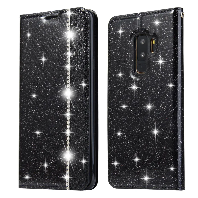 Роскошный кожаный чехол-книжка S10plus чехол для Sumsung Галактики S8 S9 S10 плюс S10E S7edge Note 8 9 Bling держатель для карт Защита для смартфона