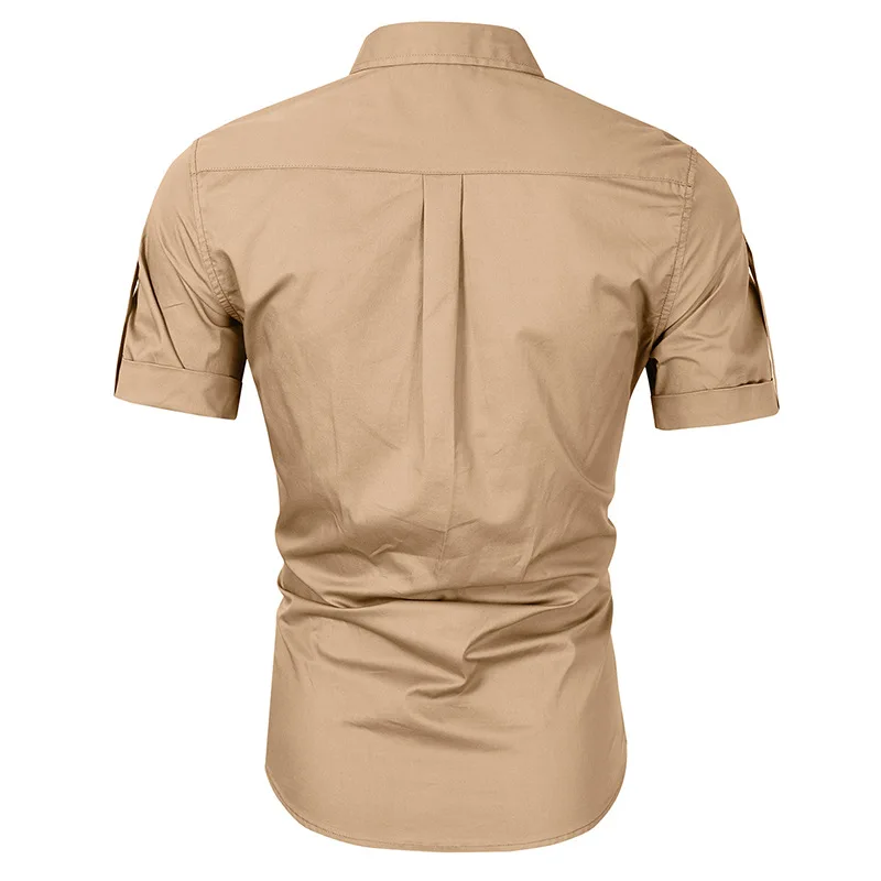 Абсолютная новинка рубашка-карго в стиле милитари из 100% хлопка Мужская Летняя