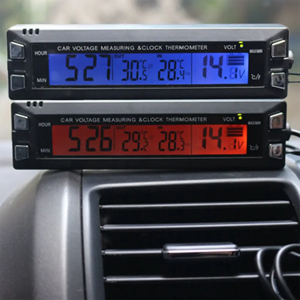 Новый светодиодный светящийся цифровой дисплей вольтметр панель для автомобиля