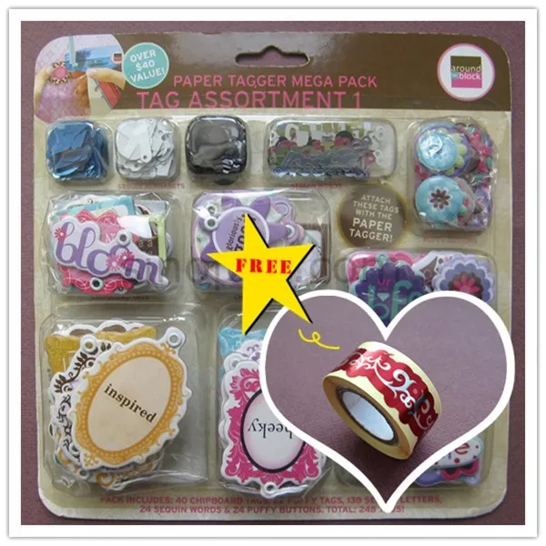 Подарок теги Mega pack, корабль бирка ассортимент, записки ДСП пышные метки Button, блесток Алфавит слова, старинные Бумаги Теги