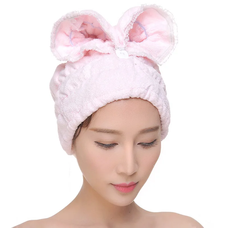 Женское полотенце из микрофибры HazyBeauty быстросохнущее банное для волос 27x36 см