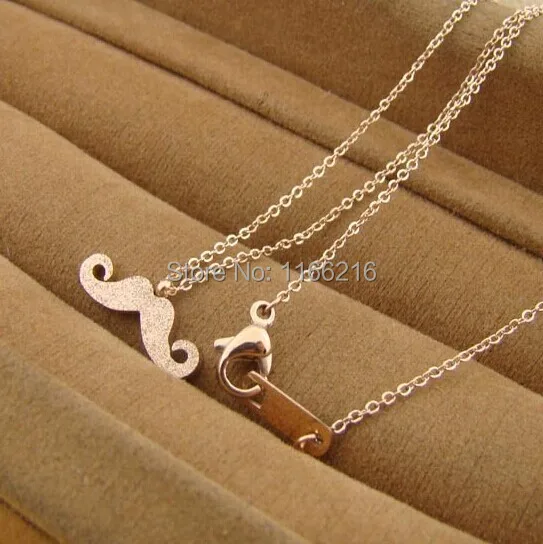 2014 New Arrival! Wholesale! 5 pcs a lot 14K Rose gold plated Moustache design jewelry women fashion necklace MX-148 | Украшения и