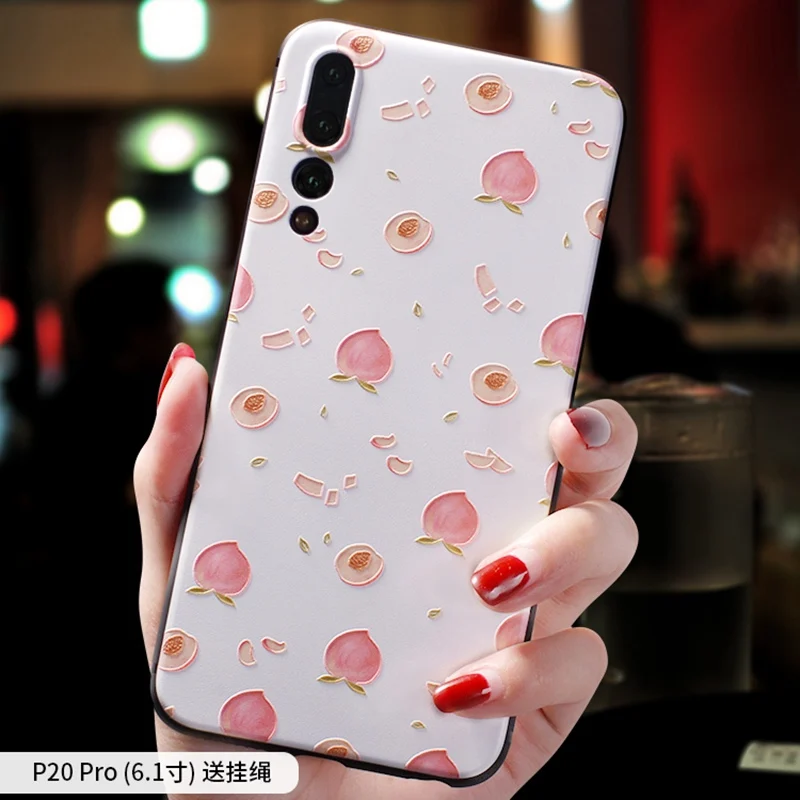 Милый мультяшный чехол с тиснением авокадо персик для huawei P30 PRO, P20 PRO, MATE 20 PRO 20 X, P10 PLUS чехол P30PRO P20PRO MATE20X - Цвет: 14 P20PRO