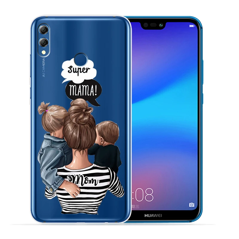 Модный чехол для телефона Super mom Dad Girl Huawei P30 Lite Pro P20 P8Lite P9Lite 2017 P Smart мягкий