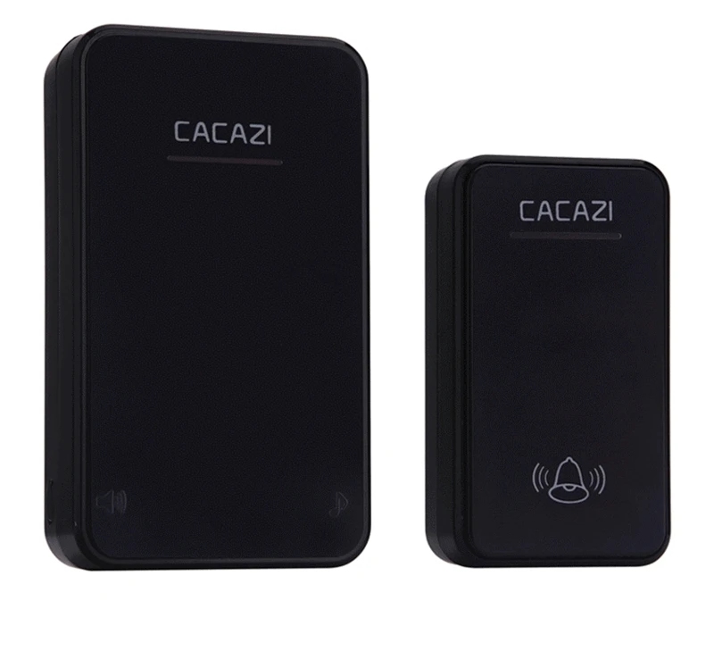 CACAZI Беспроводной дверной Звонок Новые Водонепроницаемый светодиодный AC 100-240V ЕС/США/штепсельная вилка британского стандарта дверной звонок 300 м Дистанционное 48 кольца 6 объем дверного звонка
