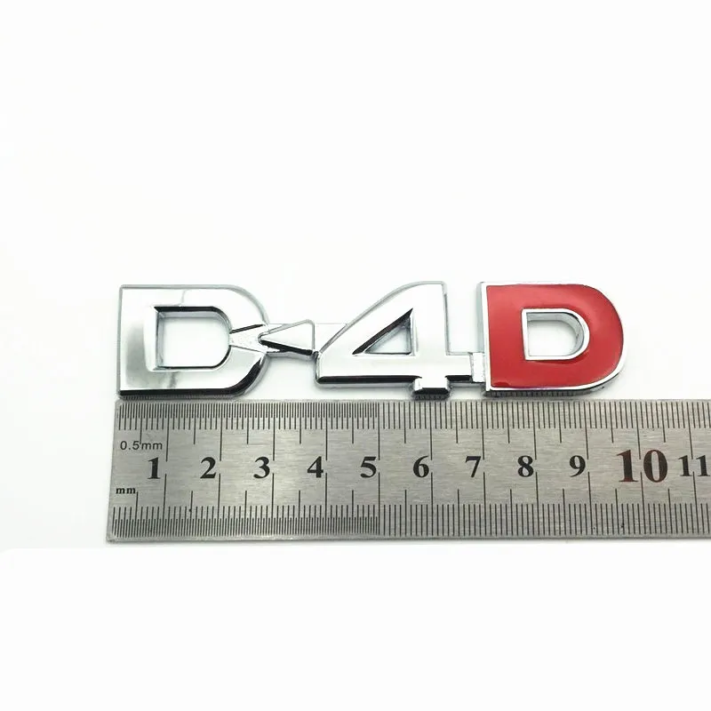 FDIK 3D металлический сплав цинка D4D блестящая хромированная эмблема бейж