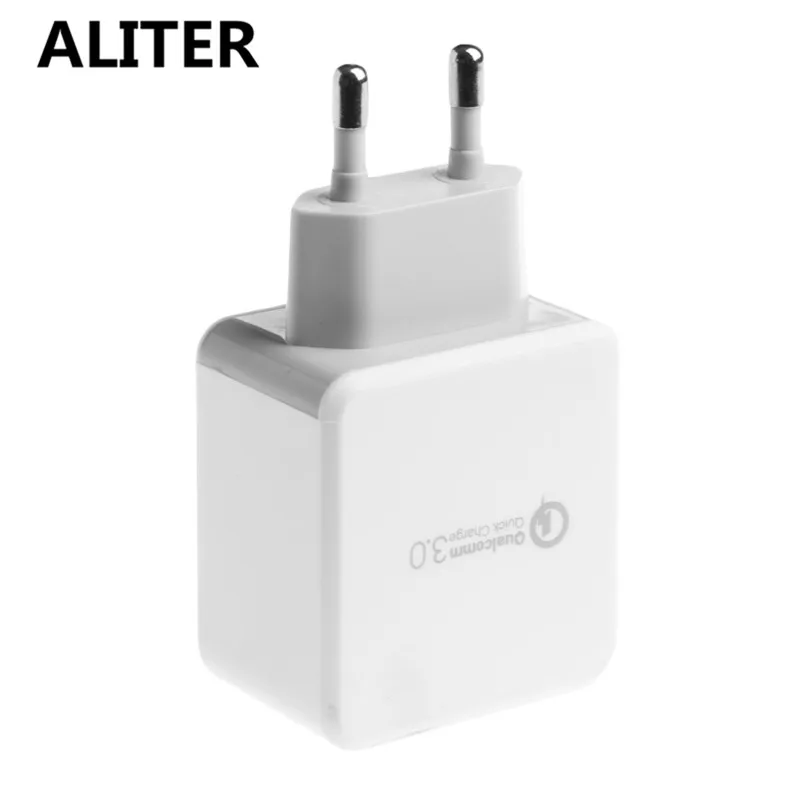 ALITER 5 В/9 В/12 V Быстрое зарядное устройство QC 3,0 один usb-хаб стены Зарядное устройство адаптер EU/US/UK штекер