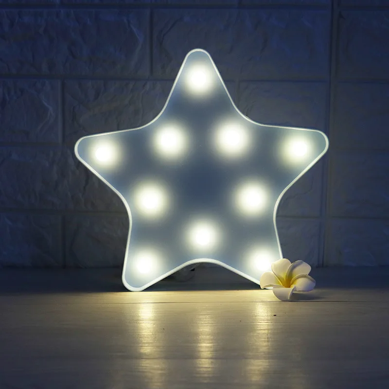 

FENGLAIYI Battery LED five-pointed star Lamp Night Light Holiday Wedding Party Interior Dcoration Home LED Kids Lamp