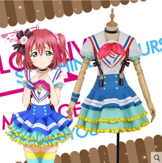 

Hot Anime Lovelive!Sunshine!! Cosplay Aqours Kurosawa Ruby Halloween jumping heart Cosplay Costume Female Man
