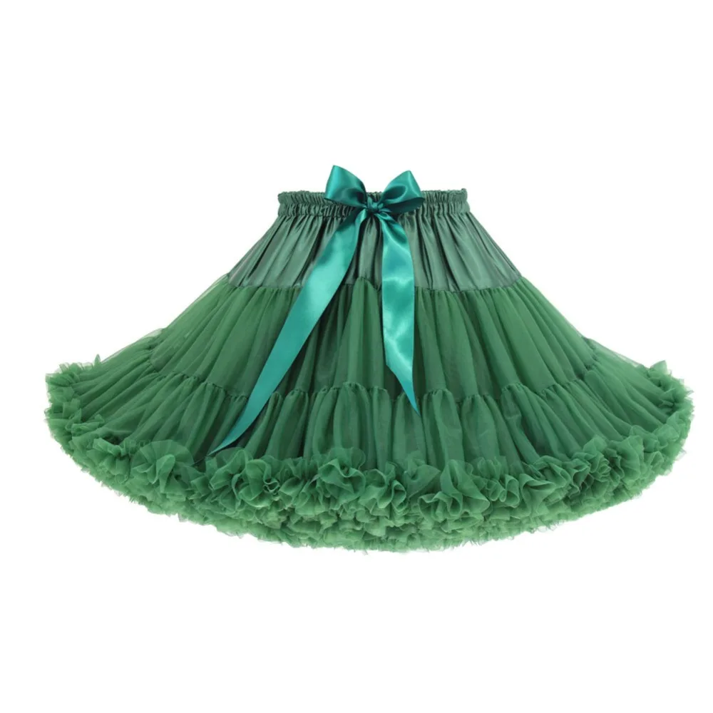 Dark Green Юбка-американка в стиле Лолиты для женщин; ; Короткий кринолин; мини-бальное платье; Нижняя юбка в стиле рокабилли; Тюлевая юбка-пачка для костюмированной вечеринки; вечерние юбки - Цвет: Dark Green