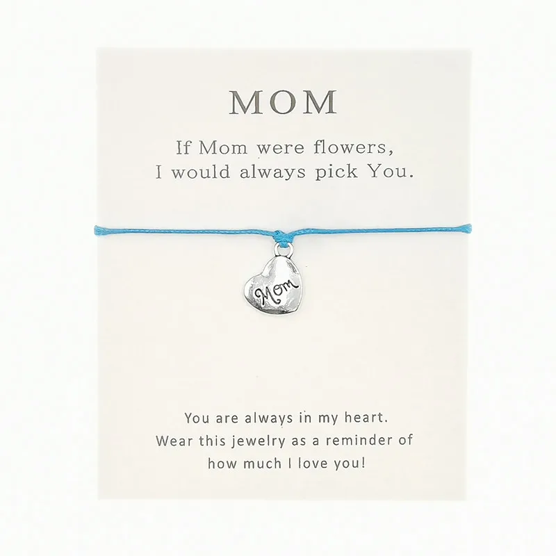 Браслет желаний подарок маме простые красные браслеты-шармы ювелирные изделия