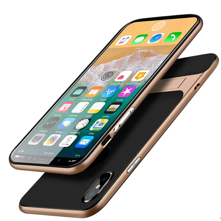 Для iPhone XS чехол TPU силиконовый+ PC подставка держатель чехол для iPhone X XS Max XR 7 Plus 11 Pro Max Жесткий противоударный пластиковый чехол