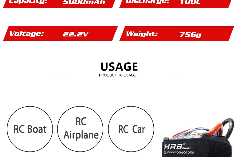 HRB графеновая батарея 6S 22,2 V 5000mah 100C 200C XT60-T разъём для LiPo батарей батарея для goblin trex 600 Вертолет RC автомобиль Лодка дроны