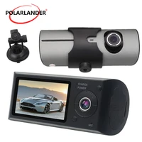 cam video recorder dual lens 2 7 inch tft lcd with gps double camera 3d g sensor x3000 r300m 140 degree wide angle vehicle dvr