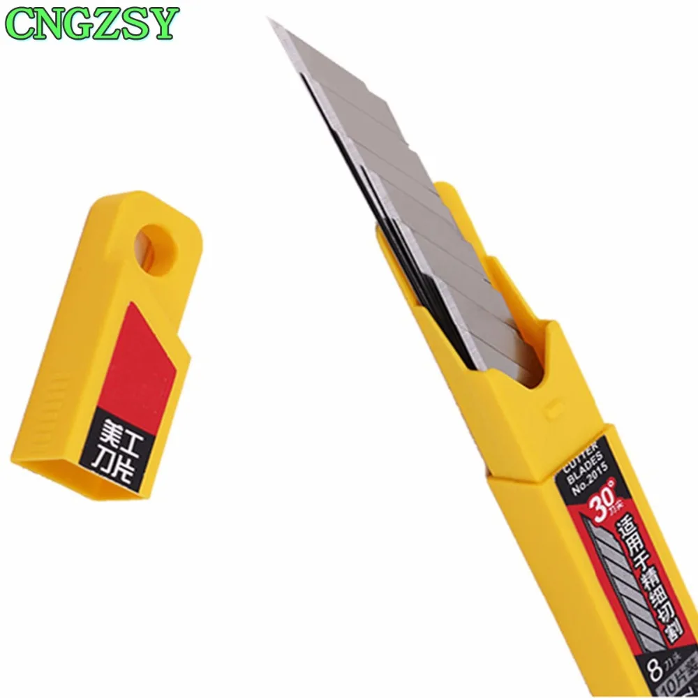 cngzsy utility knife 30 degree blades office stationery auto lock art cutter knife metal mini portable paper slitter 2e022e03 free global shipping