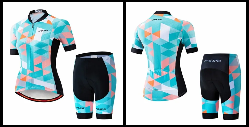 JPOJPO Pro Team Велоспорт Джерси Набор для женщин MTB велосипедная одежда анти-УФ велосипедная одежда короткий рукав велосипедная одежда uniforme
