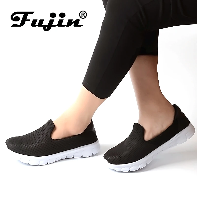 Fujin 2020 Новое поступление весна лето зима женские лоферы обувь без шнуровки модные