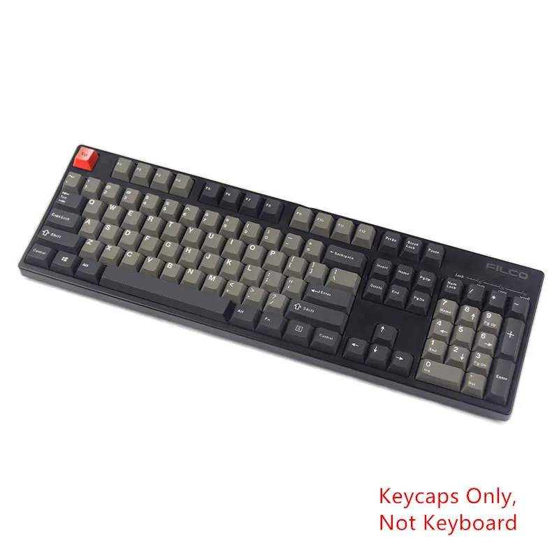104 ключей набор черный серый смешанный Dolch толстые PBT брелки ANSI макет OEM профиль