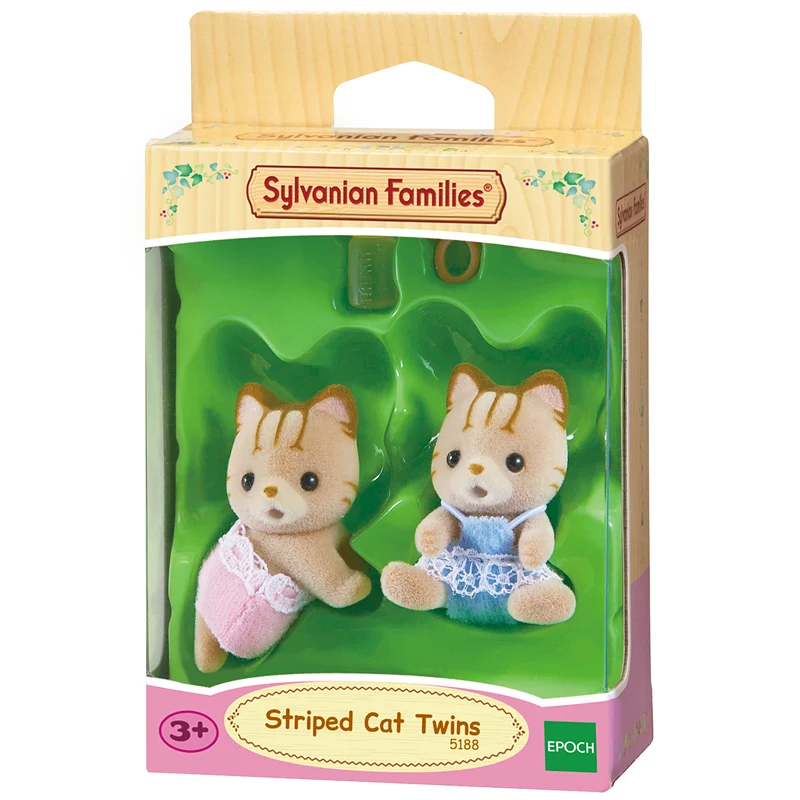 Sylvanian Family пушистый кукольный домик с животными фигура полосатая кошка Детский