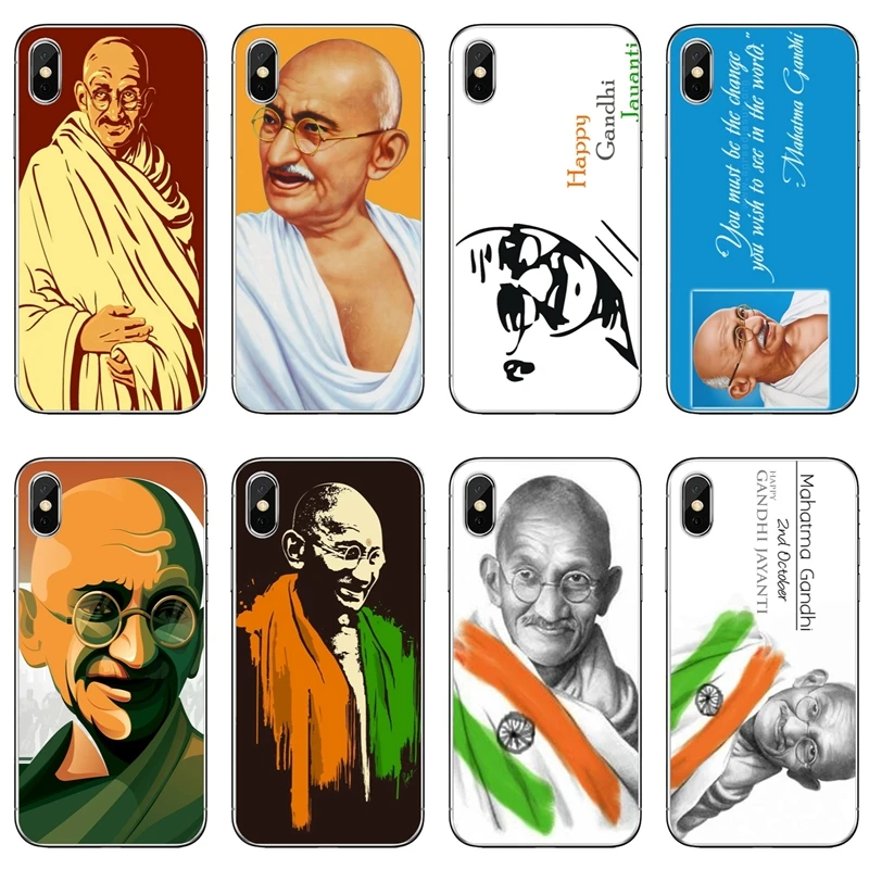 Чехол Mahatma Gandhi для телефона из Индии iPhone 8 7 6s 6 plus XR X XS Max SE 5s 5c 5 4s 4 iPod Touch мягкий